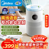 美的（Midea）【AI智能语音】无雾空气加湿器抗菌家用卧室落地小型静音母婴幼儿空调取暖雾化器新年礼物SZY-W40S