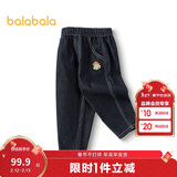 巴拉巴拉童装宝宝牛仔裤男童女童长裤2025秋萝卜裤松紧腰百搭209325108206
