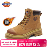 Dickies男士马丁靴高帮时尚男靴工装靴情侣靴男 土黄-加绒 40-男女款