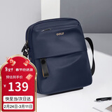 高尔夫GOLF单肩包男士休闲斜挎包男大容量牛津布防泼水轻便手机包学生随身小挎包运动男包5I797449J深黛蓝