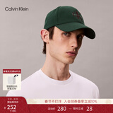 Calvin KleinJeans【情人节礼物】男女情侣ck刺绣纯棉休闲运动棒球帽随心选 4G5004G-LLG-梧桐色 均码 OS