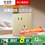 公牛（BULL）开关插座面板多孔G04金多位十二孔组合暗装USB多功能客厅二十孔 （86系列）五孔 插座