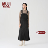 MUJI女式 灯芯绒 背带裙中长款连衣裙半身裙女秋款裙子美拉德BE10CC3A 深灰色 XL （165/74A）