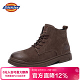 Dickies高帮男靴厚底马丁鞋男士靴子潮男女靴情侣鞋 美拉德棕 42 