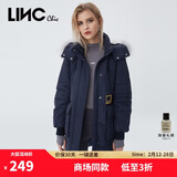 金羽杰冬季新潮羽绒派克服女中长款大毛领连帽拼接羽绒服女士Y21606161