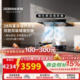 老板（Robam）【风神E系列】E1油烟机28风量智能大吸力1450Pa静压抽油烟机欧式顶吸灵犀烟灶联动3.0一级能效 双子星旗舰E1单烟机 天然气
