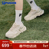 FILA FUSION斐乐女鞋BIANCO老爹鞋季新款硬糖鞋休闲鞋厚底运动鞋女 夏威夷果黄-MS 36.5