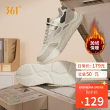 361°运动男鞋加绒保暖棉鞋冬季男士复古厚底休闲老爹鞋子672446738-1