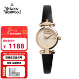 Vivienne Westwood西太后手表女士小表盘女表石英表皮带生日送女友圣诞礼物新年跨年 黑色 VV090GDBK 23mm