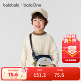 巴拉巴拉童装小童大童毛衣套头2025新款秋冬装打底衫男童女童撞色学院风潮 白咖色调00315 150