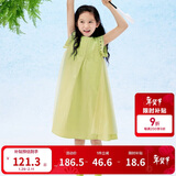 巴拉巴拉女童无袖连衣裙2024夏季网纱拼接甜美全棉蕾丝裙子潮208224111037