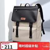高尔夫（GOLF）双肩包男士旅行背包15.6/16英寸电脑学生书包翻盖撞色出差背包女
