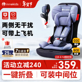 innokids儿童安全座椅9个月-12岁汽车用宝宝婴儿车可折叠坐椅便携星羽骑士 皇室蓝-安全带款