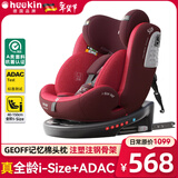 Heekin星悦-德国儿童安全座椅0-12岁汽车用婴儿宝宝360度旋转i-Size认证 旗舰PRO-热情红(加配 遮阳篷)