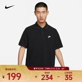 耐克（NIKE）Club 男子商务翻领短袖T恤休闲简约针织上衣百搭透气运动POLO衫 FN3895-010 2XL