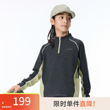 onmygame【糯糯家族】儿童长袖T恤秋款软糯亲肤男童女童打底衫 暗夜黑【无拇指孔】 140