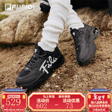 FILA FUSION官方潮牌斐乐女鞋BUBBLE泡泡鞋时尚百搭休闲运动鞋女 黑/斐乐白-BW经典款 厚底增高 38.5