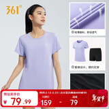 361°跑步运动套装女士夏季衣服新款休闲短袖短裤两件套662414001H-4