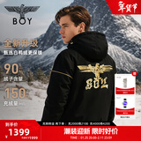 BOY LONDON【黄金法则】黑色短款90绒羽绒服冬季男女款外套N28911 黑色 涂鸦logo款N28911 XL