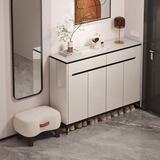 米客米家（MIKEMIJIA）鞋柜2026新款轻奢门口家用大容量收纳柜玄关楼道阳台储物柜鞋架 【店长推荐】暖白色120CM 整装（上门安装）