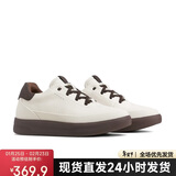 德赛（DESAI）男鞋真皮百搭休闲鞋时尚通勤运动板鞋男 白咖【增高款】41