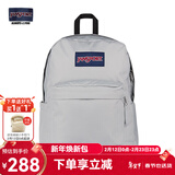 JANSPORT杰斯伯书包轻便双肩包男女旅行包简约背包电脑包学生校园 4QUTDH7雾凇-带侧边袋-25年