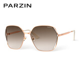 帕森（PARZIN）太阳镜女 时尚渐变色镂空镜框浅色眼镜 防晒开车驾驶墨镜 PZ8303