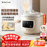 小熊（Bear）电炖锅 电炖盅 煲汤锅炖汤锅 婴儿辅食锅煮粥锅熬粥宝宝炖盅养生小型1-2人煮粥神器DDG-H15Z6 1.5L