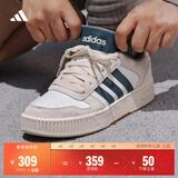 adidas「小锯齿」D-PAD CLASSIC美高风篮球风板鞋男女阿迪达斯   白色/遗迹蓝/棕色   38