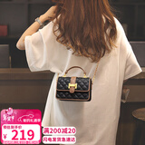 YUYULA牛皮包包女包斜挎包品牌轻奢手提链条包送生日情人节礼物女朋友