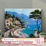 好久不见数字油画diy风景手工画卧室客厅装饰画丙烯画挂画