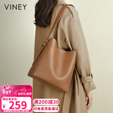 viney包包女包牛皮水桶大容量单肩斜挎托特包送生日情人节礼物女朋友