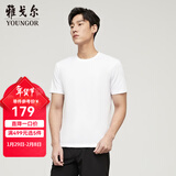 雅戈尔（YOUNGOR）短袖T恤男圆领水柔棉升级版丝柔棉透气舒适精致工艺T恤100%棉面料 VSPC533094BYA白色 3XL