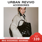 UR2025秋季新款女士菱格纹托特单肩包UAWB50174 黑色