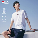 斐乐（FILA）官方男装短袖t恤夏季运动T恤男短袖纯棉凉感休闲上衣男 （功能升级版）云菇白-F51M629103FWT M 170/92A/M
