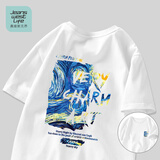 JEANSWEST LIFE真维斯国潮短袖t恤男夏季中国舞狮潮流半袖男大童纯棉宽松打底衫