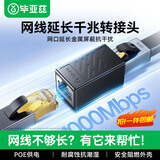 毕亚兹 【包邮】网线对接头转接头 千兆网络延长器 RJ45网口直通头水晶头双通头适用5/6/7类网线模块