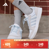 adidas ENTRAP美式校园风运动少年感复古篮球风板鞋男女阿迪达斯   白色/浅蓝/灰色   37