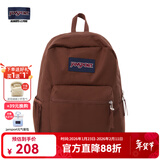 JANSPORT杰斯伯书包轻便双肩包男女旅行包简约背包电脑包学生校园 47LWGM4棕色/黑巧-带侧边袋