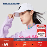 斯凯奇休闲情侣遮阳鸭舌帽男女同款时尚防晒帽运动棒球帽L319U045