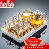 正扬玻璃茶具套装家用小套功夫茶杯简约透明红茶泡茶器办公室客厅喝茶