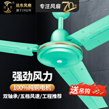 远东 吊扇电风扇工业楼顶扇纯铜大风量宿舍学校吸顶风扇 1.4米56吋三叶绿色【纯铜芯】壁控