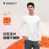拇指白小T【李小冉同款】秋冬加绒长袖t恤男士打底衫磨毛加厚保暖热T白T 2025款-热力【大身加绒】男款-白色 XL
