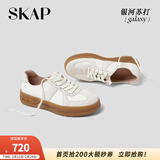 圣伽步（SKAP）板鞋女士运动休闲百搭厚底德训鞋【章若楠同款】 白色 38