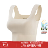 茵曼（INMAN）小花瓣薄款无痕内衣2025夏季女装新款软支撑聚拢固定杯文胸罩 奶咖色-2842001 均码