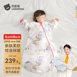 贝肽斯睡袋婴儿春秋恒温新生儿童宝宝睡袋一体式防踢被惊跳包被睡衣连体 凤鸾 冬季加厚-竹棉（0-15℃） M码建议身高65-85cm年龄9月-2岁