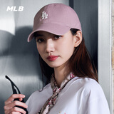 MLB官方 KARINA同款男女时尚百搭软顶棒球帽遮阳帽户外夏季CP77 洛杉矶道奇队/深粉色 均码