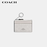 蔻驰（COACH）【品牌直供】女士经典标志手提拉链多卡位卡包白礼物送女友次日达