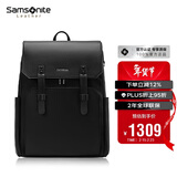新秀丽（Samsonite）双肩包电脑包15.6英寸男女牛皮革背包大容量出差旅行包新年礼物
