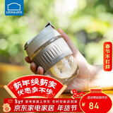 乐扣乐扣（LOCK&LOCK）咖啡杯手持玻璃杯男女学生便携式吸管杯子350ML灰色 LLG689GRY